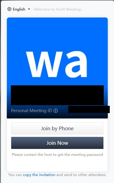 VooV Meetingへの入室(Join Now)